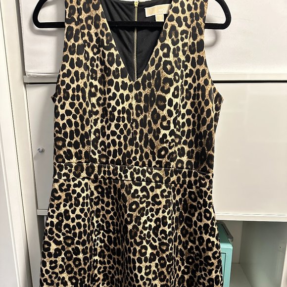 Michael Kors Leopard Print Scuba Dress - Picture 1 of 5